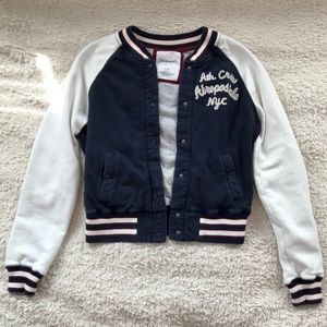 Aeropostale Navy & White Bomber Jacket